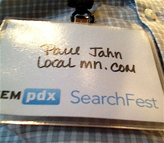 Paul Jahn SearchFest Badge
